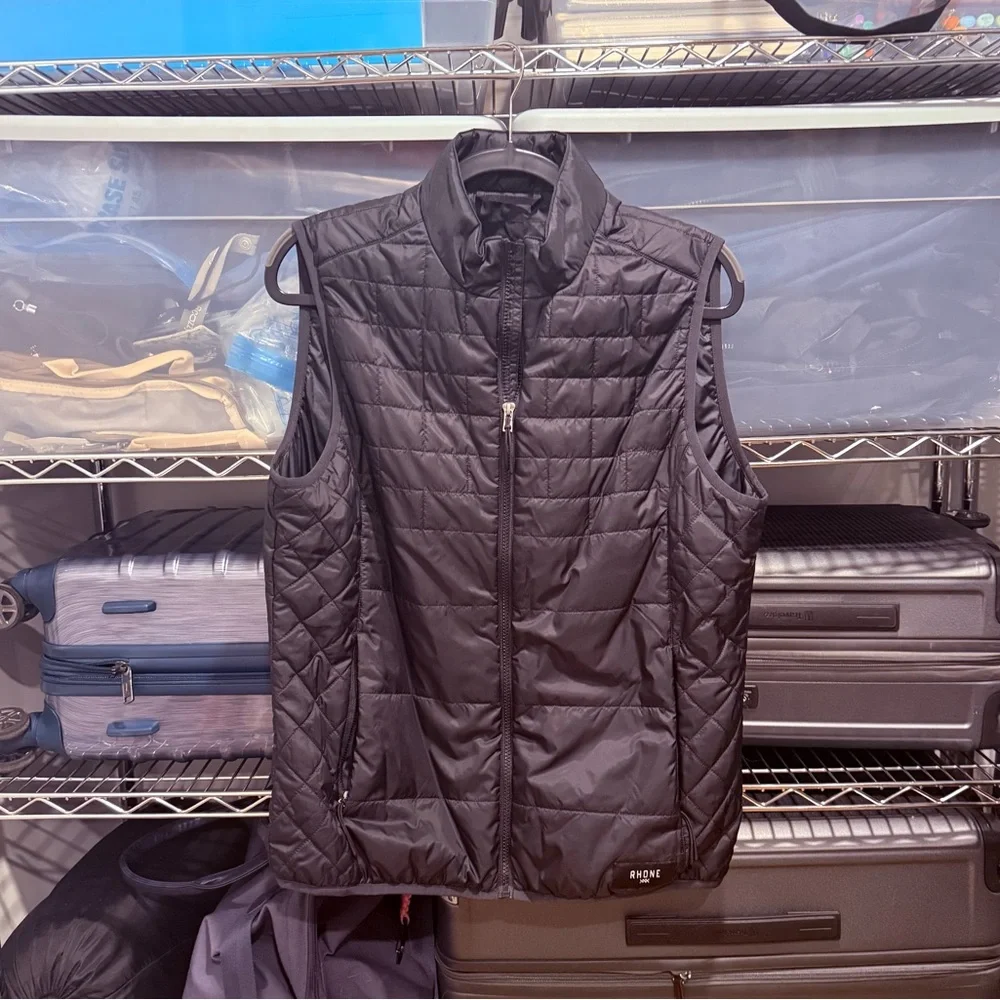 RHONE Black Puffer Vest - Picture 1 of 4